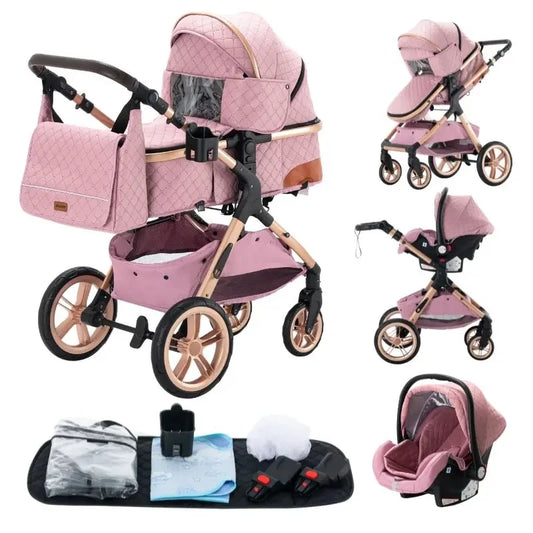 Poussette de Luxe 3 en 1  LuxiBaby - Confort, Élégance et Praticité